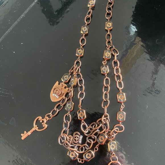 Vintage copper Tone charm necklace - Picture 2 of 7